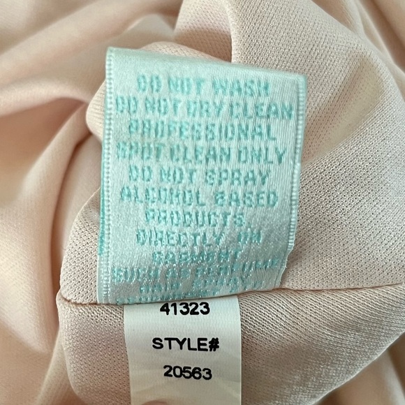 Camille LA VIE Beaded Bodice Gown Blush Pink with Waist & Back Cutouts Size 2 - Picture 14 of 16